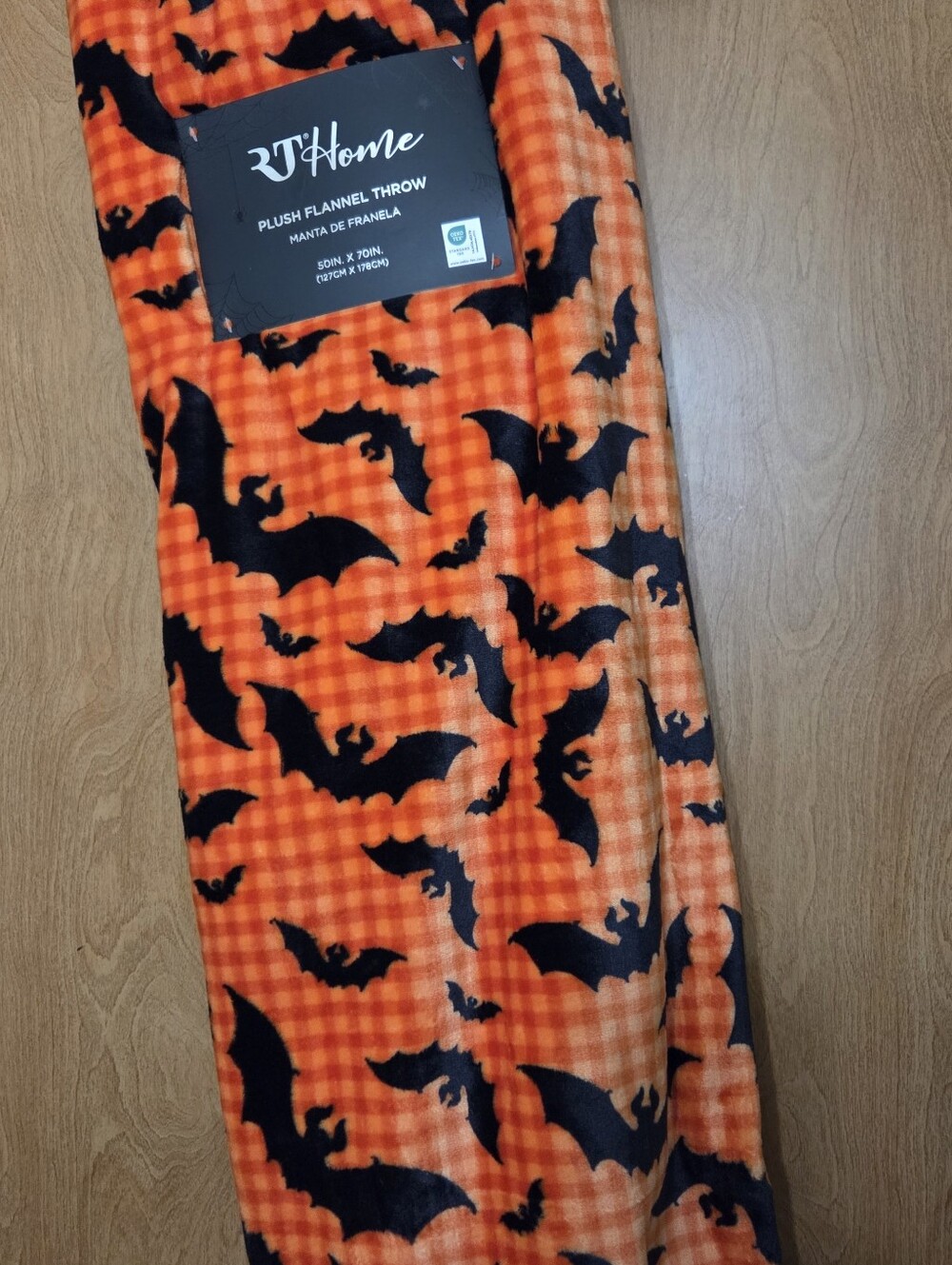 Halloween Blanket With Bat